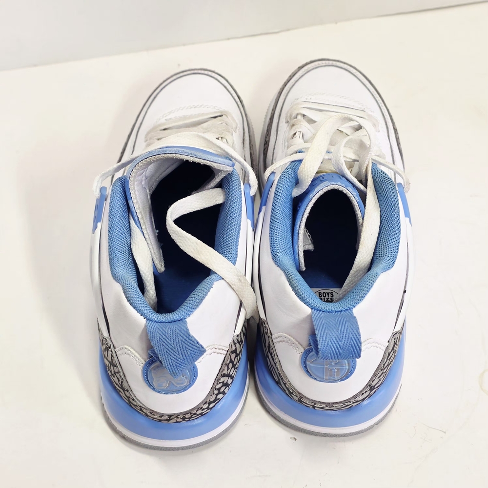 Jordan Spizike Low White/University Blue/Wolf Grey BIG boys  SIZE 4.5 Youth - Picture 2 of 5